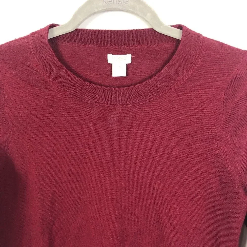 J. CREW | Merino Wool Sweater Burgundy Small